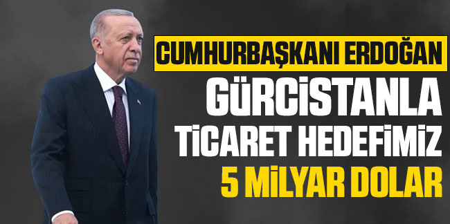 Cumhurbaşkanı Erdoğan: Gürcistan'la ticaret hedefimiz 5 milyar dolar
