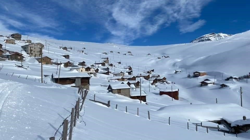 Trabzon’un yaylaları kar altında