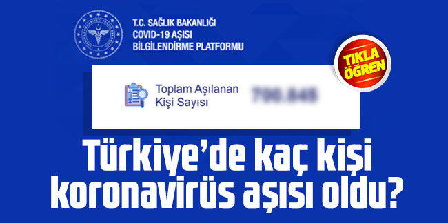 Türkiye’de kaç kişi koronavirüs aşısı oldu?