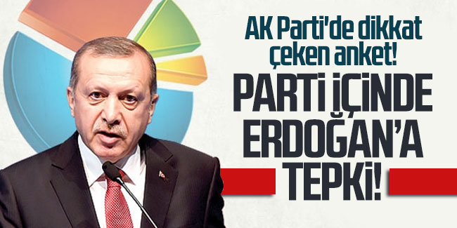 AK Parti'de dikkat çeken anket ! Parti içinde Erdoğan'a tepki