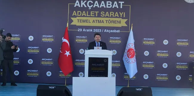 Adalet Bakanı Tunç Trabzon'da! Adalet Sarayı temel atma töreni düzenlendi