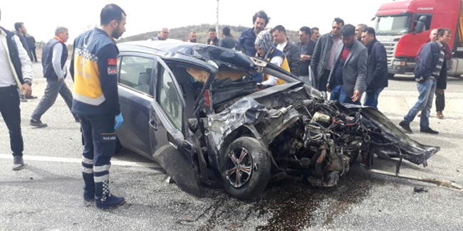 Uşak'ta trafik kazası; 1 ölü