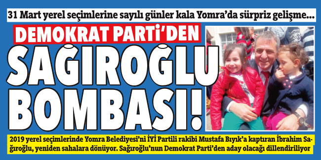 31 Mart yerel seçimlerine sayılı günler kala Yomra’da sürpriz gelişme… Demokrat Parti'den Sağıroğlu bombası!