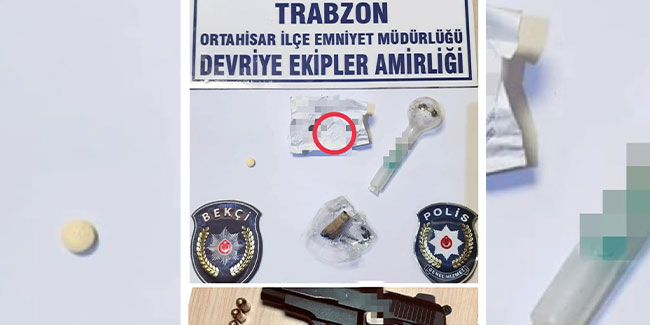 Trabzon’da uyuşturucu operasyonu! 2 kişi hakkında işlem