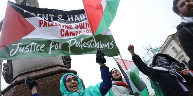 Londra’da Gazze eylemine polis müdahalesi