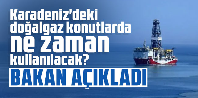 Karadeniz'deki doğalgaz konutlarda ne zaman kullanılacak? Bakan açıkladı