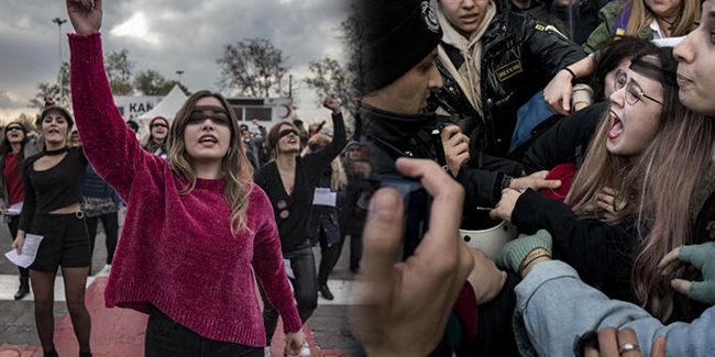 Kadıköy'deki "Las Tesis" performansına polis müdahalesi