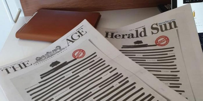 Avustralya'nın yok olan basın özgürlüğüne gazeteci tepkisi