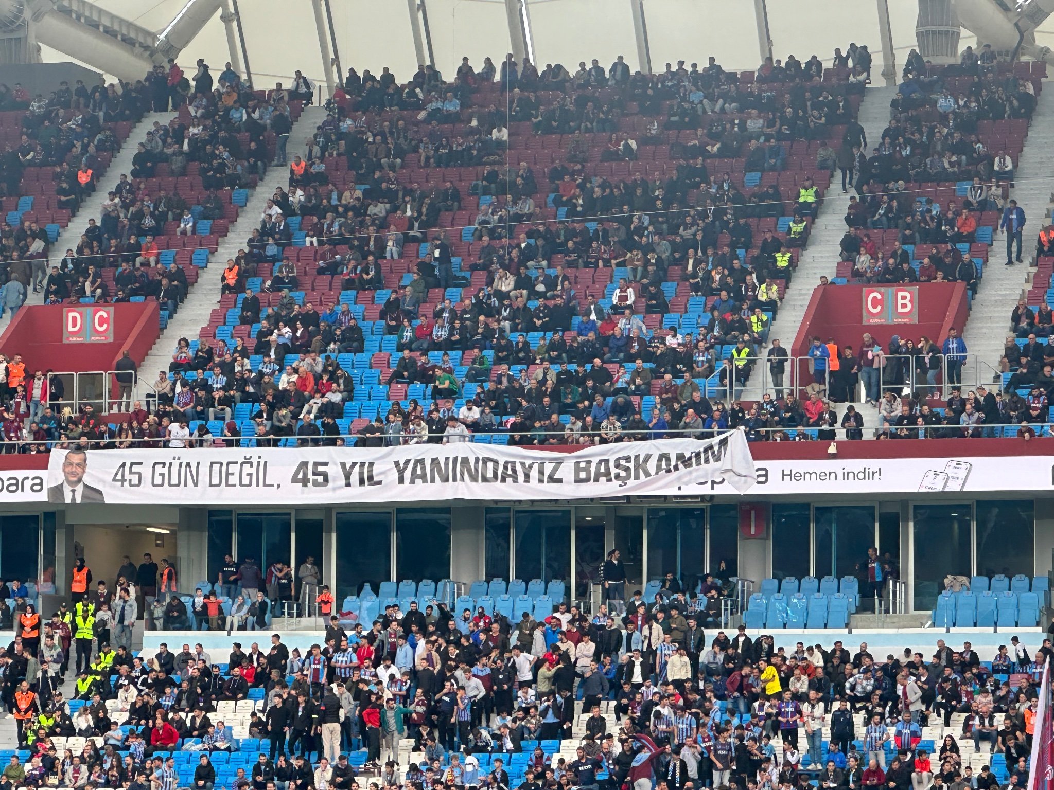 Trabzonspor'da Tribünler Yine Dolmadı