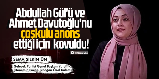 Abdullah Gül'ü ve Ahmet Davutoğlu'nu çoşkulu anons ettiği için kovuldu!