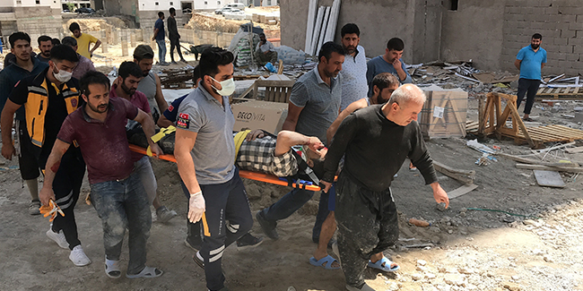 Elazığ’da inşaatın iskelesinden düşen işçi yaralandı