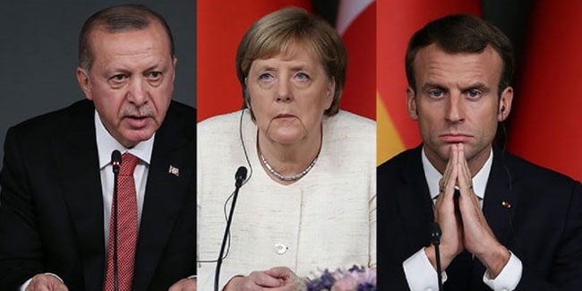 Erdoğan, Macron ve Merkel ile telefonda görüştü