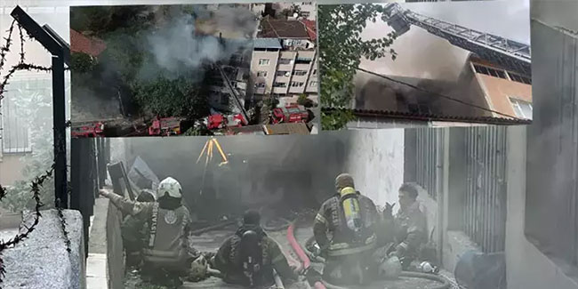 İstanbul'da iş yeri yangını 2 itfaiyeci dumandan etkilendi