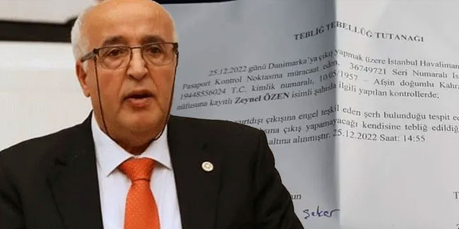 HDP'li vekil Zeynel Özen'e yurt dışı yasağı: Havalimanında öğrendi
