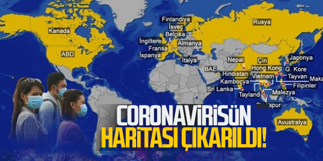 Coronavirüsün haritası çıkarıldı!