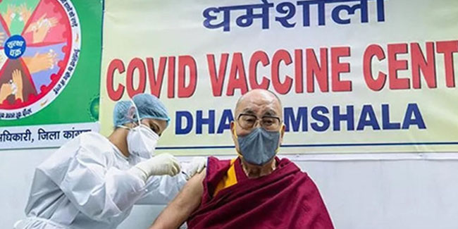 Dalay Lama koronavirüs aşısı oldu