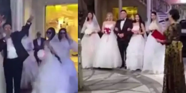 Sosyal medya bu olayı konuşuyor: Aynı anda 4 kadınla evlendi!