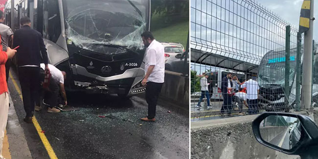 İstanbul'da 3 saat arayla iki metrobüs kazası