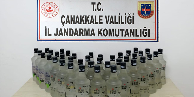 Çanakkale’de kaçak içki operasyonu