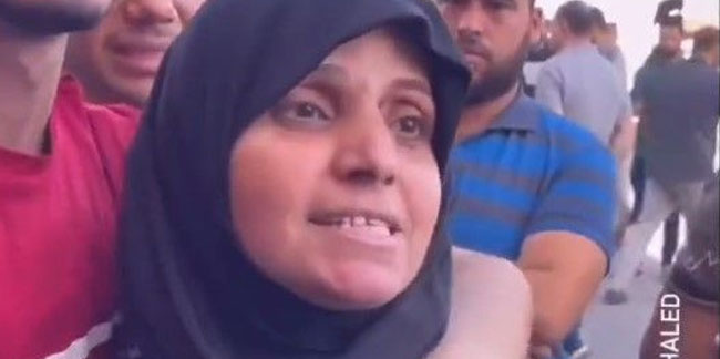 Filsitin’de bir kadın İşgalci İsrail’in saldırıları sonucu ölen gelini için ağladı