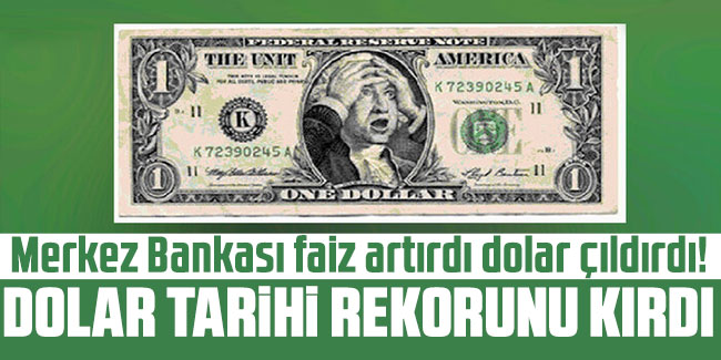 Merkez Bankası faiz artırdı dolar çıldırdı! 24 lirayı aşan dolar tarihi rekorunu kırdı