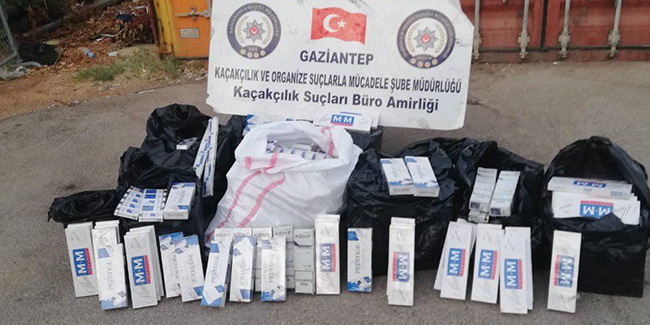 Gaziantep'te 6 bin 250 paket kaçak sigara ele geçirildi