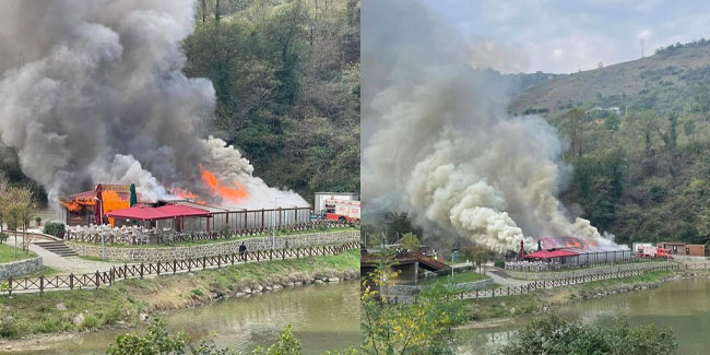 Turizm merkezi Sera Gölü’nde sosyal tesis yangını