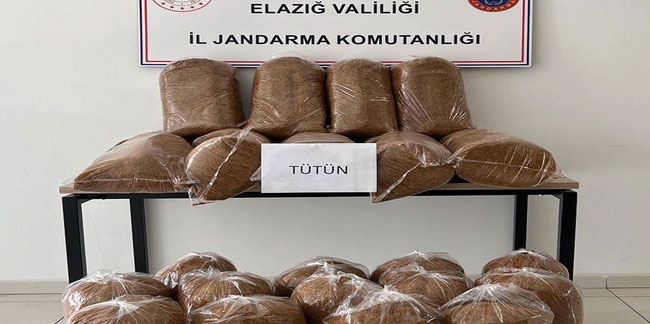 Elazığ'da jandarma ekiplerinden kaçak tütün operasyonu! 165 kilo kaçak tütün ele geçirildi