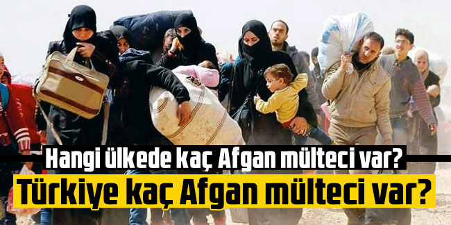 Hangi ülkede kaç Afgan mülteci var? Türkiye kaç Afgan mülteci var?