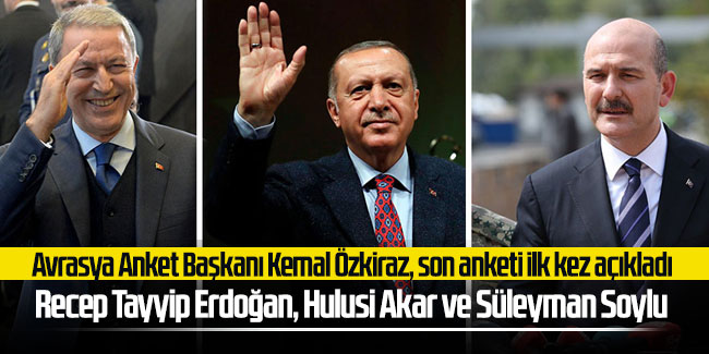3 isim soruldu: Tayyip Erdoğan, Hulusi Akar ve Süleyman Soylu 