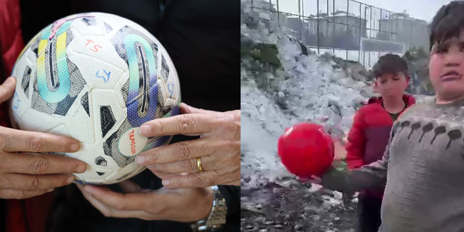 Türkiye yazılı topa vuramayan depremzedeye Trabzonspor'dan alamlı hediye