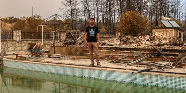 Manavgat'taki yangından 6 klişilik aileyi bu havuz kurtardı