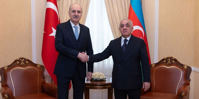 TBMM Başkanı Numan Kurtulmuş, Azerbaycan Başbakanı ile görüştü