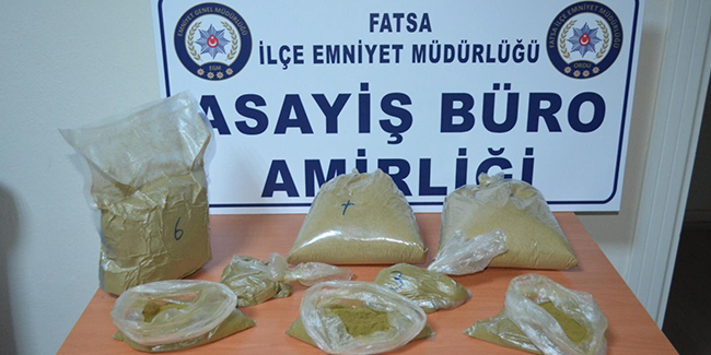 İstanbul'dan Ordu'ya uyuşturucu sevkıyatı polise takıldı