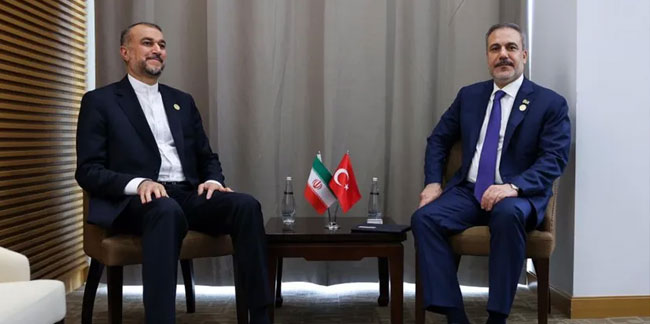 Dışişleri Bakanı Fidan, İranlı mevkidaşıyla görüştü