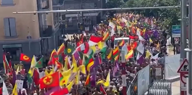 PKK'lılar İsviçre'de Lozan'ı protesto etti!