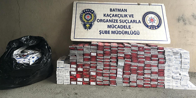 Batman’da 3 bin 500 paket kaçak sigara ele geçirildi 