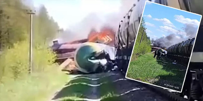 Rus sınırında sabotaj! Tren tam geçerken patlattılar