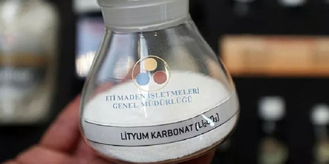 Türkiye'de ilk! Lityum karbonat üretimi başladı