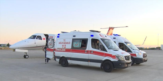 Ambulans uçak 13 günlük bir bebek ve iki genç hasta için havalandı