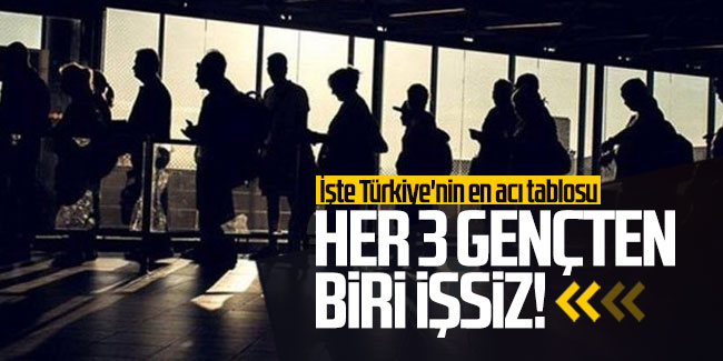 İşte Türkiye'nin en acı tablosu: Her 3 gençten biri işsiz!