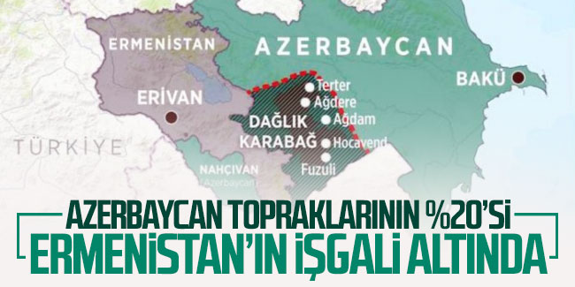 Azerbaycan topraklarının yüzde 20'si Ermenistan'ın işgali altında