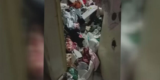 Çöp evden çıkarılan 1,5 yaşındaki bebek koruma altına alınacak