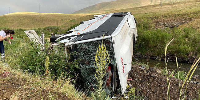 Ağrı’da yolcu otobüsü devrildi: 27 yaralı
