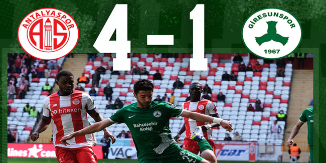 Giresunspor Antalyaspor'a mağlup oldu