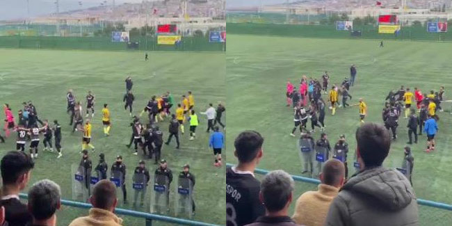 Trabzon'da Bölgesel Amatör Lig maçında olay