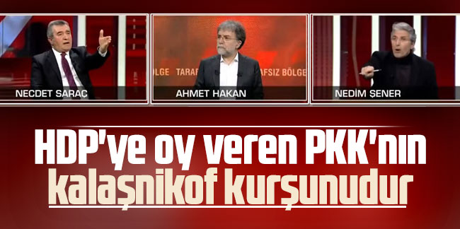 Nedim Şener: HDP'ye oy veren PKK'nın kalaşnikof kurşunudur