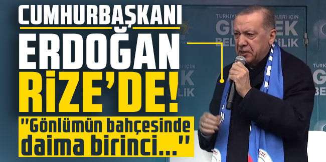 Cumhurbaşkanı Erdoğan memleketi Rize'de! Millete değil, yapay zekaya soranlara dersini vereceğiz