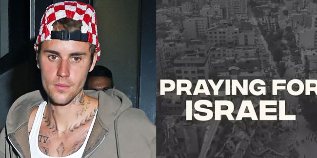 Justin Bieber, Gazze'nin fotoğrafını kullanarak İsrail için dua istedi