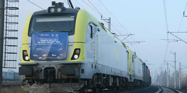 Türkiye'den Çin'e gidecek ihracat treni Kocaeli'ye ulaştı